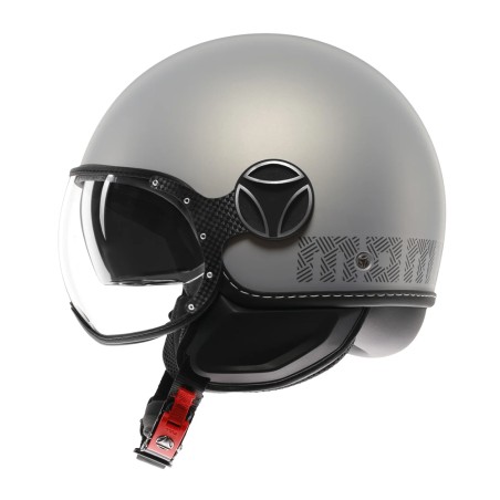 CASCO JET MOMO DESIGN FGTR EVO HIP GRIGIO OPACO / TEXTURE GRIGIA CERULEO