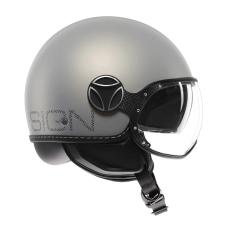 CASCO JET MOMO DESIGN FGTR EVO HIP GRIGIO OPACO / TEXTURE GRIGIA CERULEO