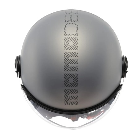 CASCO JET MOMO DESIGN FGTR EVO HIP GRIGIO OPACO / TEXTURE GRIGIA CERULEO