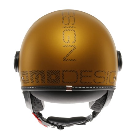 CASCO JET MOMO DESIGN FGTR EVO HIP OCRA OPACO / TEXTURE GRIGIA