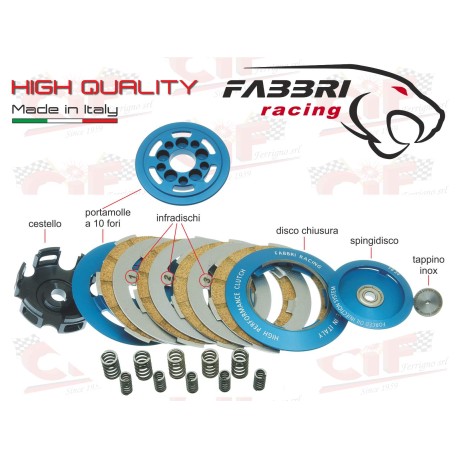 FRIZIONE FABBRI FB24 RACING 10 MOLLE MOTORI FINO A 24cv APE VESPA 50 125