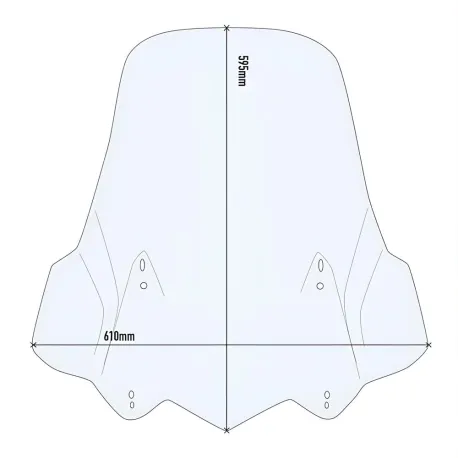 PARABREZZA ALTO TRASPARENTE GIVI D2133ST YAMAHA T-MAX 530 560 2017 - 2021