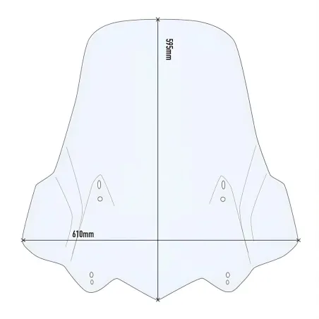 PARABREZZA ALTO TRASPARENTE GIVI D2133ST YAMAHA T-MAX 530 560 2017 - 2021