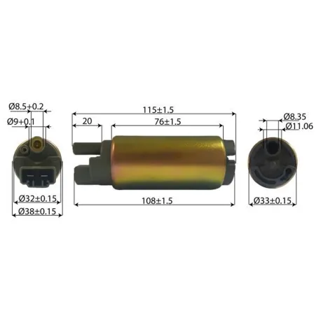 POMPA BENZINA ELETTRICA 12V APRILIA PIAGGIO SUZUKI 400 500 650