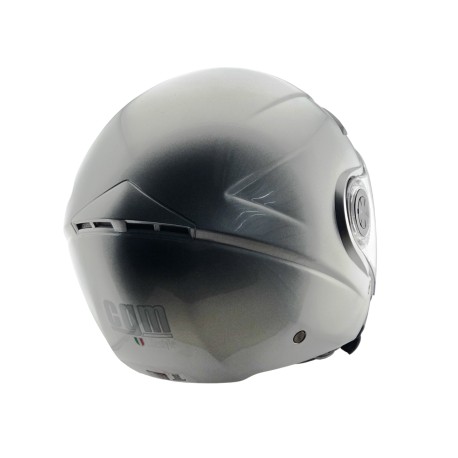 CASCO JET CGM 131A CARIBE SILVER CON VISIERA LUNGA TAGLIA XS
