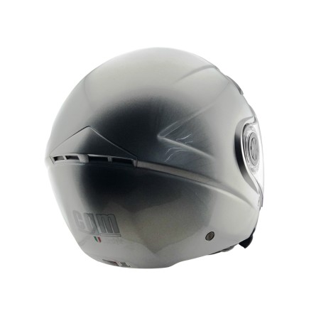 CASCO JET CGM 131A CARIBE SILVER CON VISIERA LUNGA TAGLIA XS