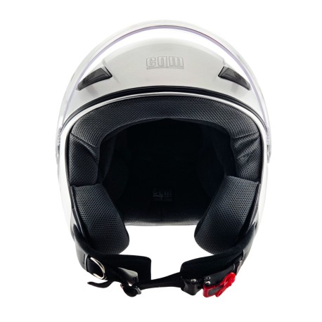 CASCO JET CGM 131A CARIBE SILVER CON VISIERA LUNGA TAGLIA XS