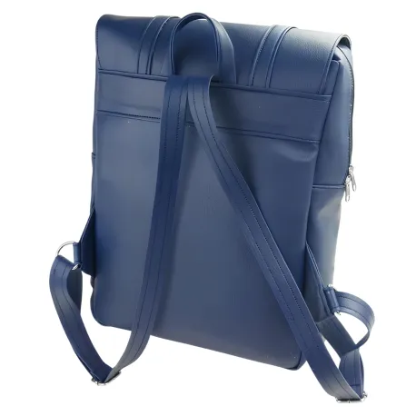 ZAINO SIMIL PELLE BLU CON TASCA MARRONE PIAGGIO VESPA