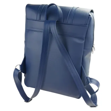 ZAINO SIMIL PELLE BLU CON TASCA MARRONE PIAGGIO VESPA