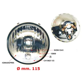 FANALE ANTERIORE ORIGINALE SIEM Ø115 PIAGGIO VESPA 125 150 1965 - 1972