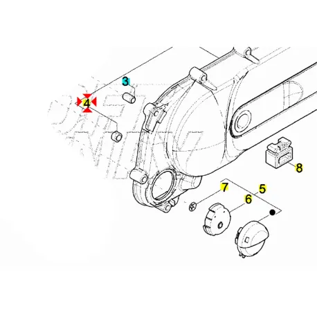BOCCOLA GRANO CARTER TRASMISSIONE APRILIA PIAGGIO GILERA DERBI 50