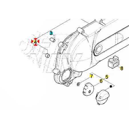 BOCCOLA GRANO CARTER TRASMISSIONE APRILIA PIAGGIO GILERA DERBI 50