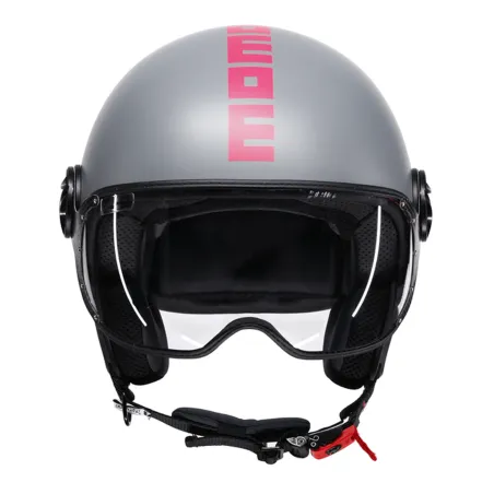 CASCO JET MOMO DESIGN MATT GREY FUCSIA | 21184A7029023