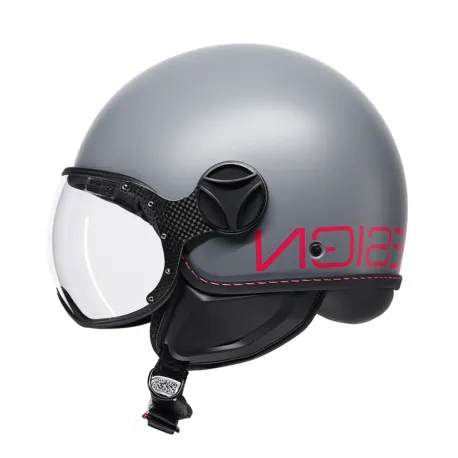CASCO JET MOMO DESIGN MATT GREY FUCSIA | 21184A7029023