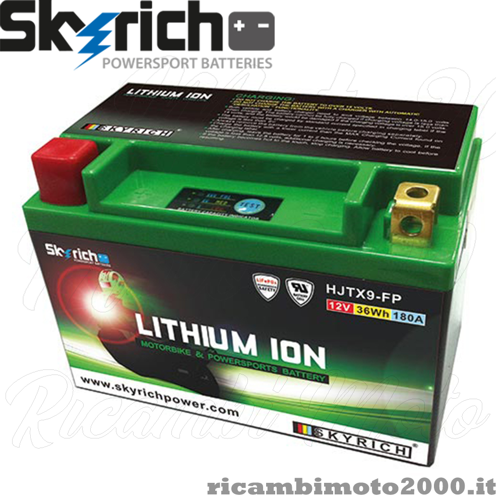 Batterie: Batteria Litio Skyrich Hjtx9-Fp 180a Riferimento Yuasa