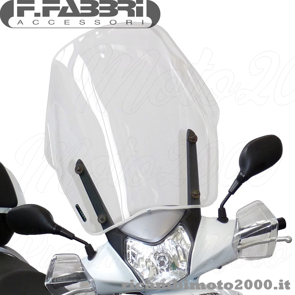 Parabrezza e cupolini: Lastra Parabrezza Paravento Per Attacchi Originali Honda  Sh 300 2011 - 2014