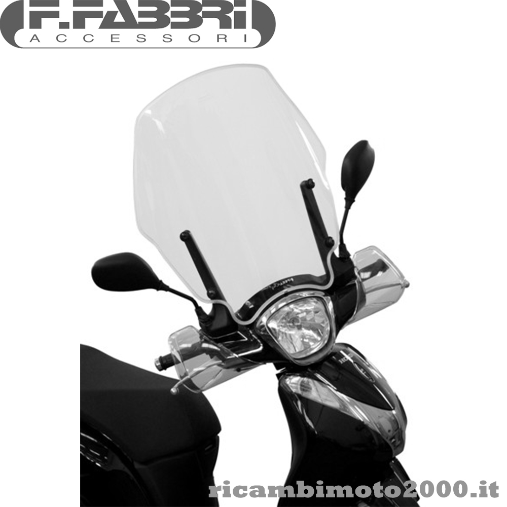 Parabrezza e cupolini: Lastra Parabrezza Paravento Fabbri Per Attacchi  Originali Honda Sh 125 Mode 2013 - 2018