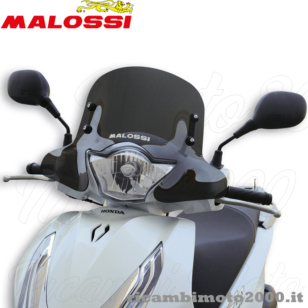 Accessori: Cupolino Parabreza Basso Fumè Sport Screen Malossi Honda Sh 125  150 Abs 2013 - 2016