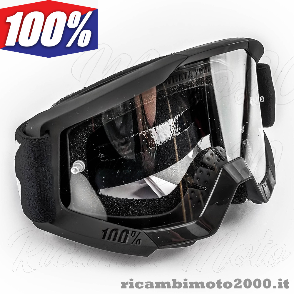 TIZZY Motocross Occhiali Nero Antivento Antipolvere Lens Occhiali 