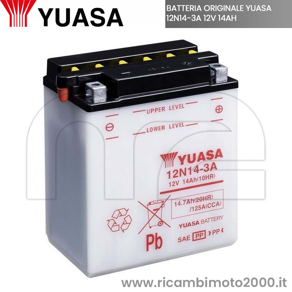 Batterie: BATTERIA ORIGINALE YUASA 12N14-3A 12V 14AH