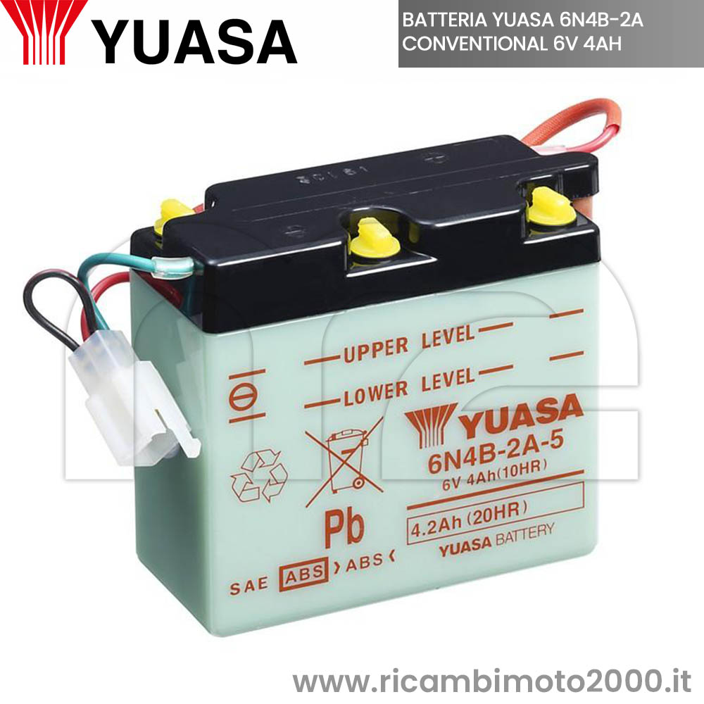 Batterie: BATTERIA ORIGINALE YUASA 6N4B-2A CONVENTIONAL 6V 4AH
