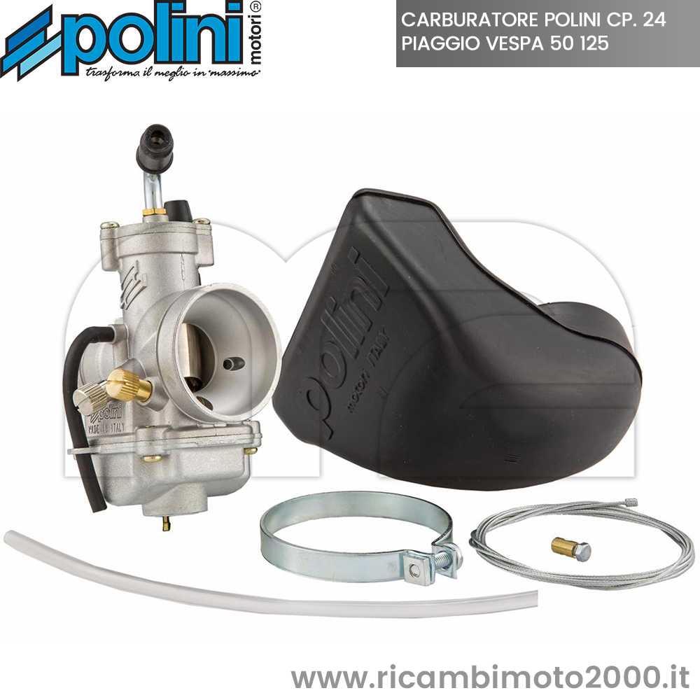 Carburatori: Carburatore Polini Racing Cp 24 Con Filtro Piaggio Vespa 50 125