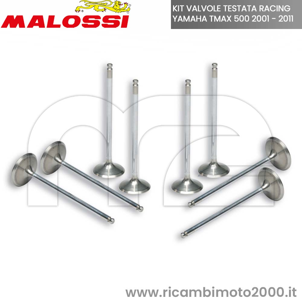 Teste cilindro: KIT VALVOLE TESTATA ASPIRAZIONE SCARICO MALOSSI YAMAHA TMAX  500 2001 - 2011