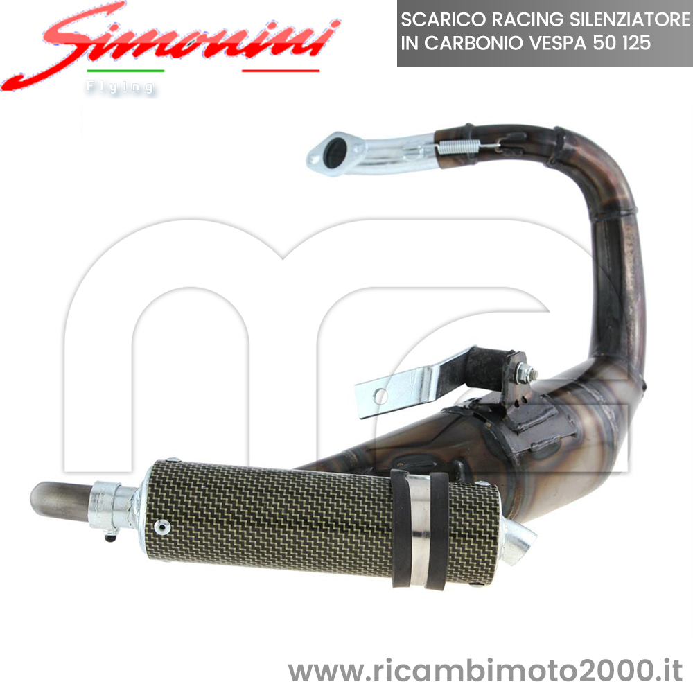 Marmitte: Marmitta Scarico Espansione Simonini Racing Piaggio Vespa 50  Special Et3 Primavera 125